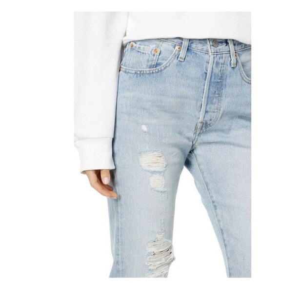 Levis Premium 501 Original High-rise button fly jeans 32 X 30 boot jeans - Picture 5 of 12